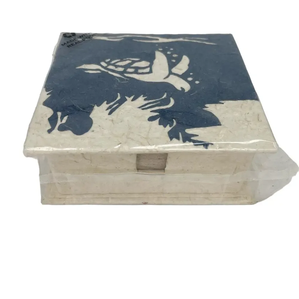 The Great Elephant Poo Poo Paper Blue Turtle Note Box New